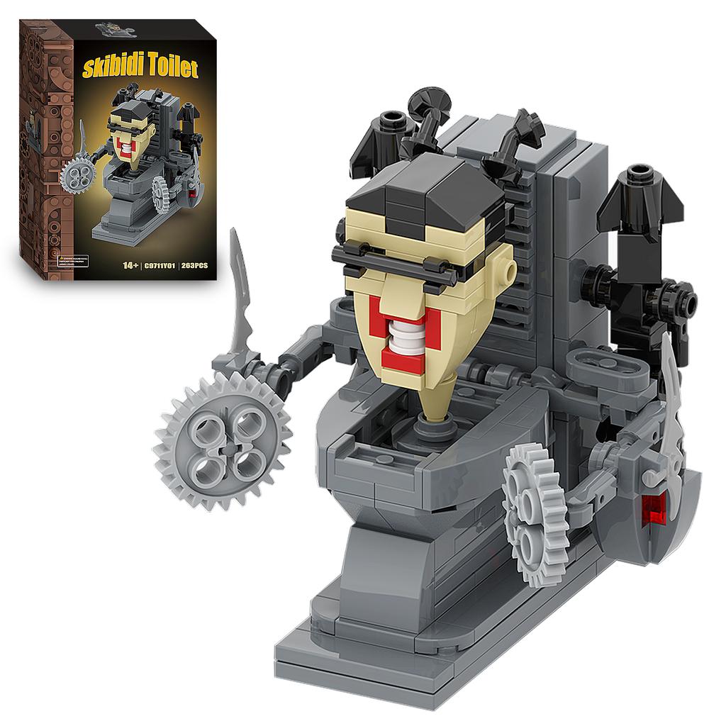Skibidi Toilet Man Vs Monitor Building Blocks The Audio and Camera Man Toys для детей и взрослых любителей игр (127/263 шт.)