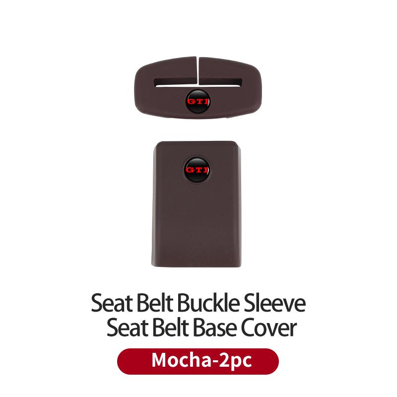 Car Silicone Seat Belt Buckle 0OKYJD5 Covers Scratch-Resistant Protective Covers Car Interior Accessories For VW Golf GTI Tiguan Passat