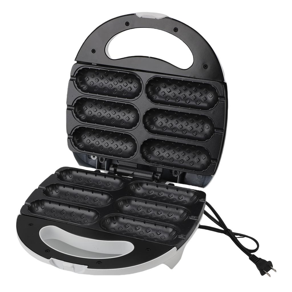 Машина для приготовления хот-догов с антипригарным покрытием для завтрака, гриль-печь, 750 Вт, машина для приготовления сосисок в булочках для дома