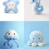 Oceanarium Jellyfish Plush Hanging Toy Cute Cartoon Animal Stuffed Keychain for Kids   Backpack Charm Accessory  Bag Decor