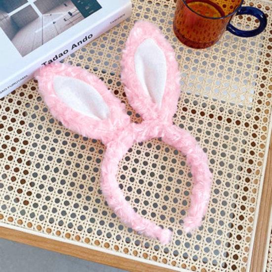 Women Headband Bunny Ear Design Non-slip Lovely Cartoon Headpiece Rabbit Ears Headband Hair Accessories