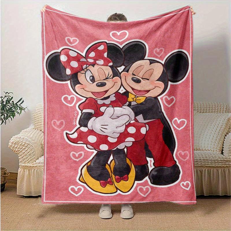 1pc, Cozy Mickey and Minnie Home Decor Blanket: A Perfect Gift for Your Bedroom, Living Room, or Travel, Flannel Throw Blanket, Outdoor Blanket, Car B