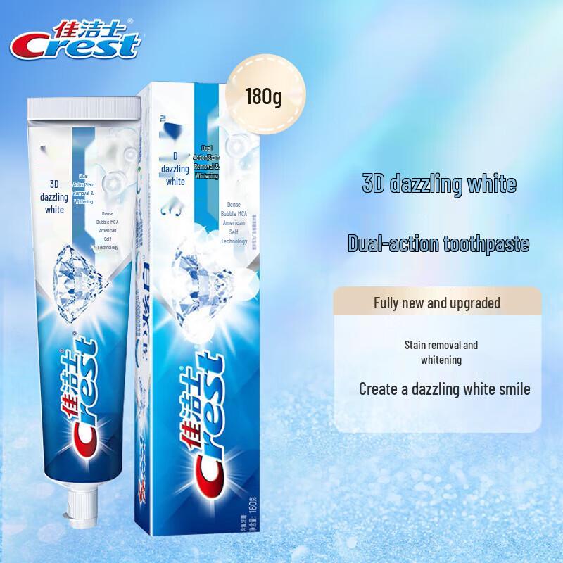 Crest 3D White Двухдействующая отбеливающая зубная паста, двойная упаковка