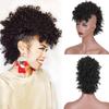 Синтетические длинные вьющиеся шиньоны ирокез на заколке для наращивания волос, высокий пышный афро натуральный хвост для женщин