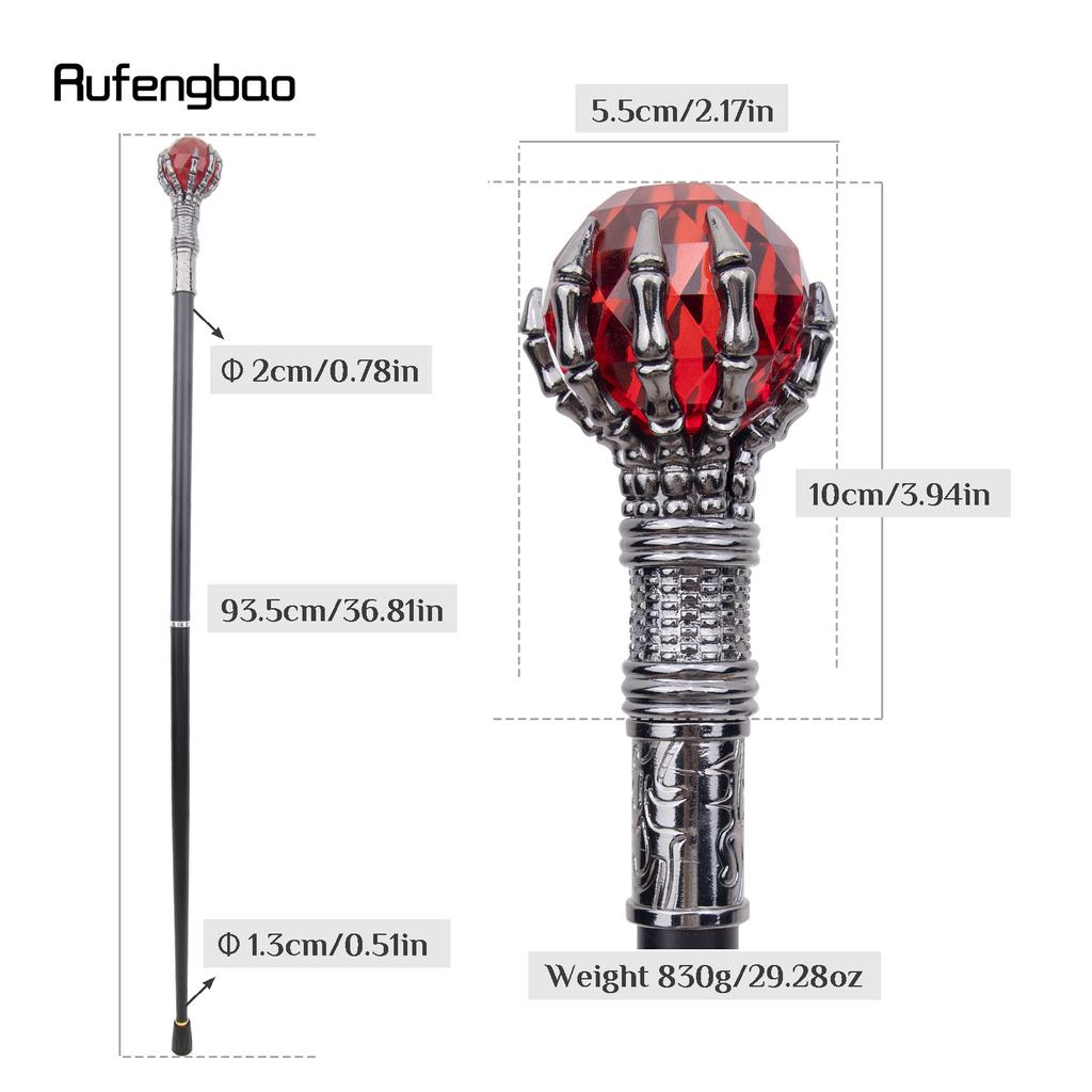 Красный стеклянный шар стимпанк трость модная декоративная трость джентльмен роскошный посох набалдашник трость 93 см