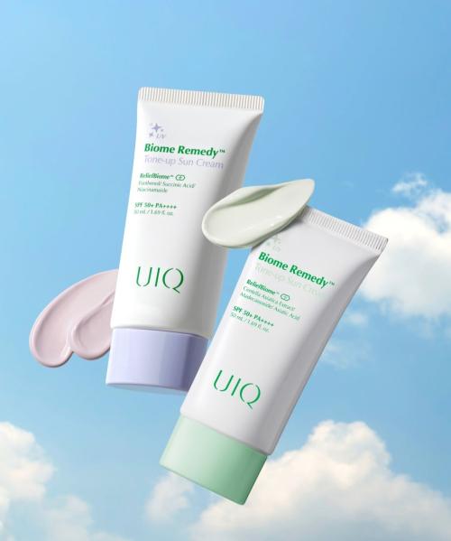 [UIQ] Biome Remedy Tone Up Sun Cream Duo Set (Purple & Green) - 2 x 50ml