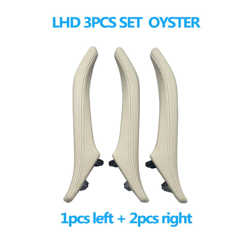 3 шт. внутренние ручки для 3 пассажирских дверей с кожаной ручкой в ​​сборе для BMW 5 серии F10 F11 520i 523i 525i 528i