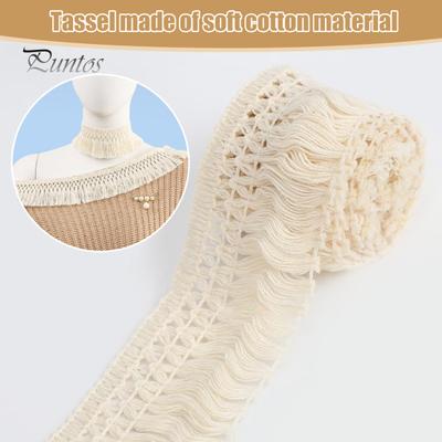 9 м хлопковая отделка с кисточками в стиле бохо с длинной бахромой для шитья, простая в использовании отделка с кисточками для самостоятельного изготовления, для одежды, абажура, занавесок, аксессуаров для рукоделия
