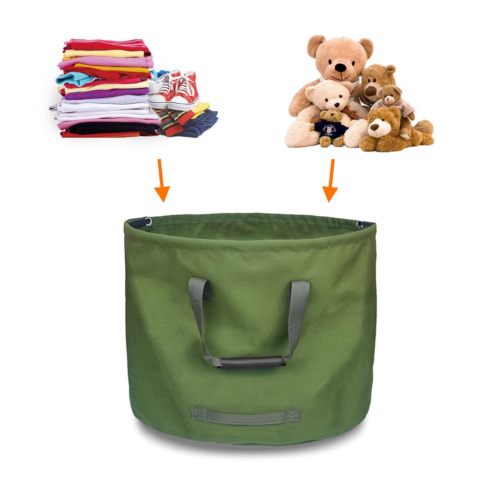 Складная садовая сумка на 63 галлона, холщовая многоразовая садовая сумка, водостойкая садовая листовая сумка