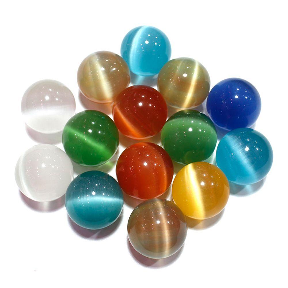 Ball Colorful Marble Games Cat's Eye Stone Glass Marbles Colorful Cat Eye Sphere Glass Ball Toys