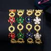 Теннисные браслеты WWJ с красивым цветком золотого цвета, браслет