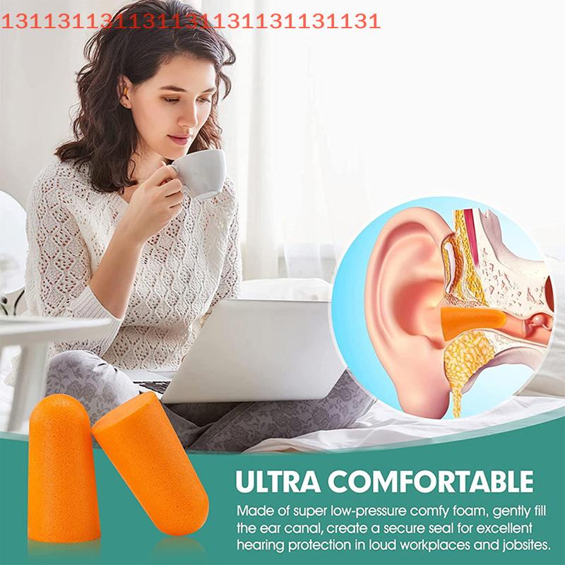 10Pairs Soft Orange Foam Ear Plugs Tapered Travel Sleep Noise Prevention Earplugs Noise Reduction Sound Insulation EarProtection