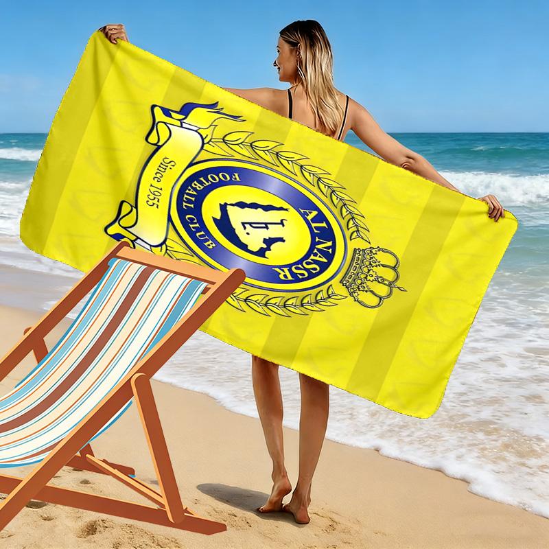 Al-Nassr 2D Flat Print Beach Towel, Large Soft Quick Dry Towel for Beach Camping SwimmingDSTJ0925079