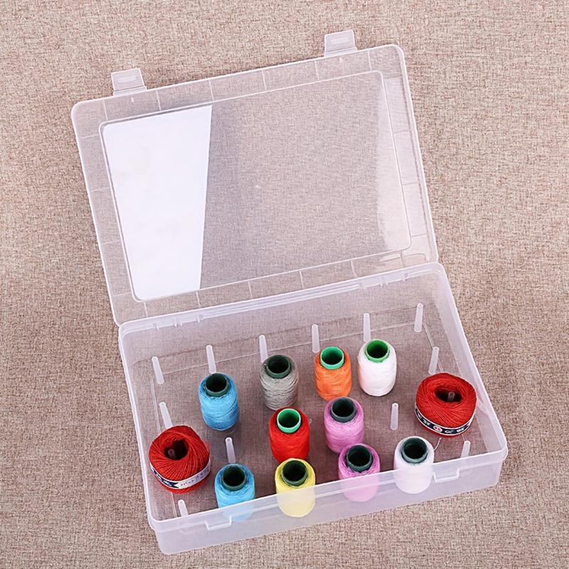 Sewing Thread Storage Box 24/42 Spools Bobbin Organize Case Container Storage Box Craft Spool Display Rack