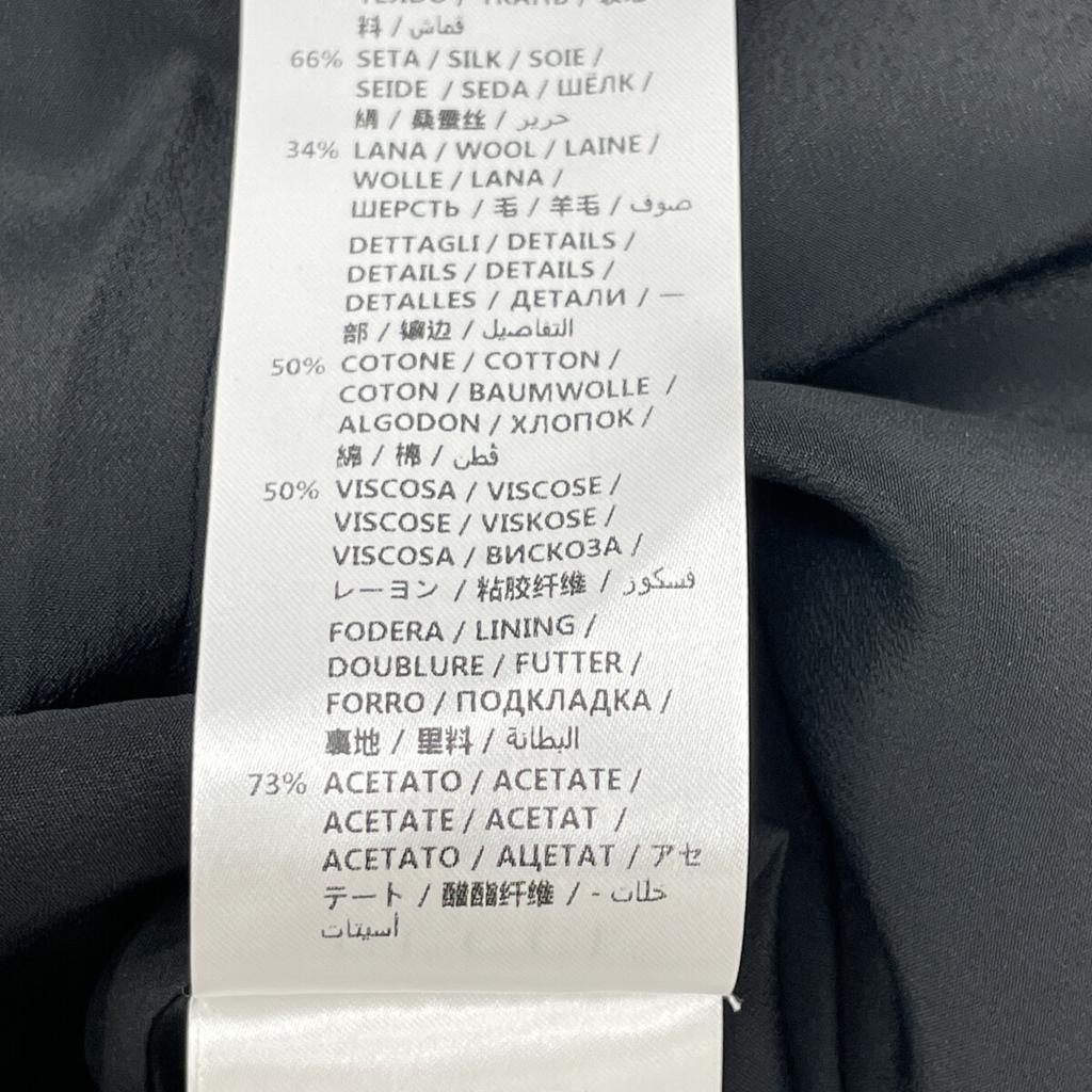 GUCCI 572304 Navy Black Interlocking G Pearl Button Short Sleeve Dress dress 38 blackUsed