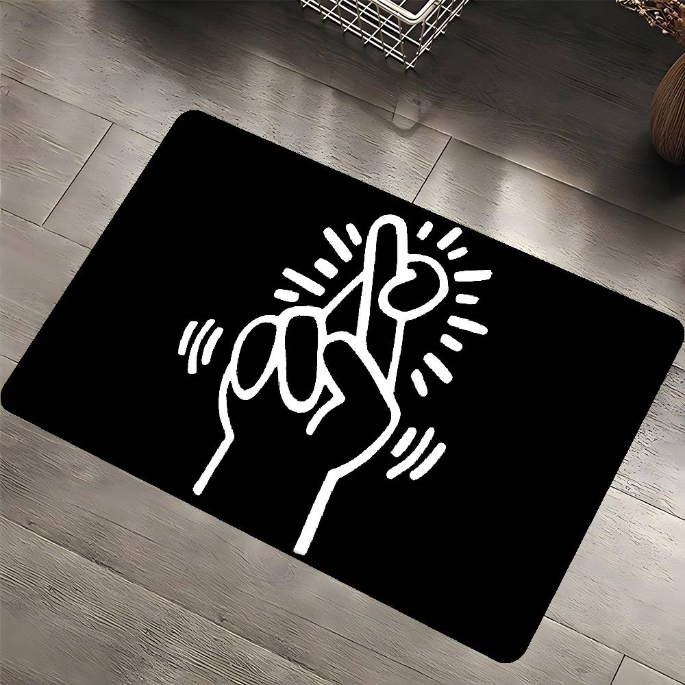 K-KeithsS H-Haring Коврики для комнаты Противоскользящие Впитывающие воду Длинная полоса Подушка Коврик для спальни Бытовые ковры