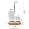 Solid Wood Zen Sandalwood Incense Burner with Ash-Proof Double Glass Tubes for Meditation and Yoga