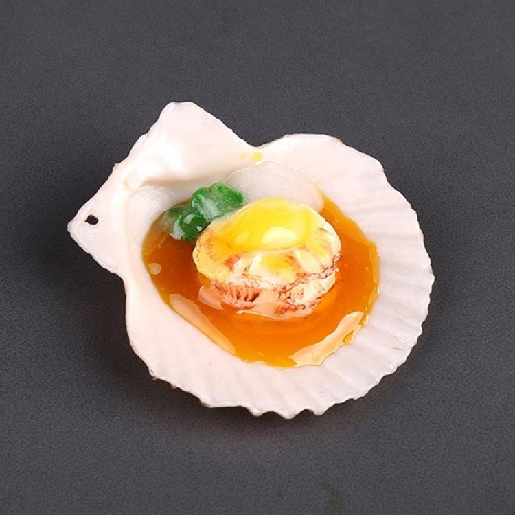 Искусственные жареные устрицы Модель Реалистичная модель морепродуктов-заменителей Модель жареных гребешков для кухонной витрины, Декорации