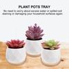 2Pcs 11.5x11.5x1.5cm Premium Ceramic Flowerpot Drip Tray Sturdy Non-Slip Base for Pots Indoor Balcony Garden Protection Surface