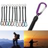 Flexible Tackle Outdoor Elastic Anti-lost Keyring Fishing String Lanyards Spring Rope Carabiner