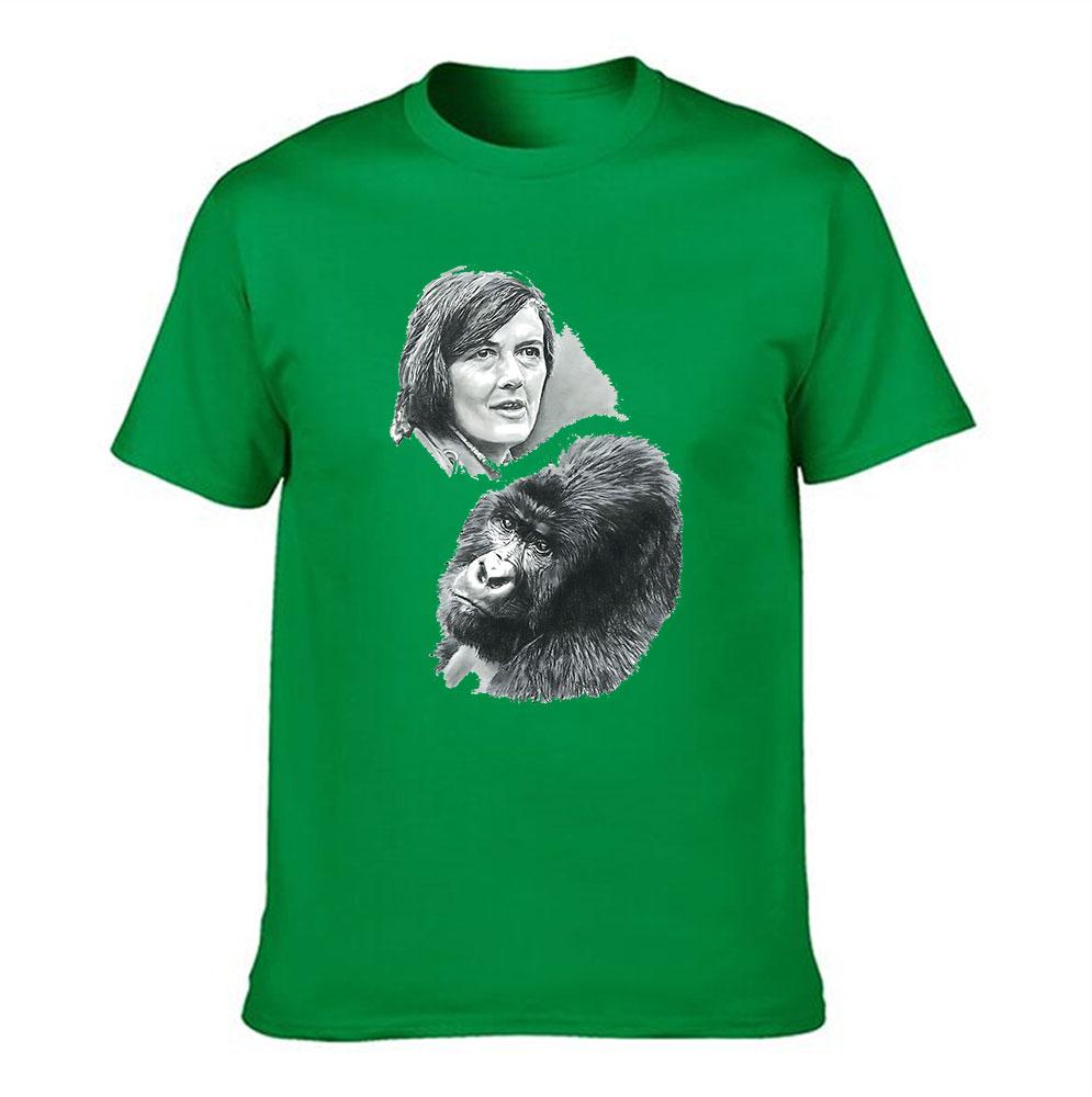 Unisexs Cotton Tshirt With Jane Goodall Gorilla Print Wildlife Conservation Inspired Casual Tee