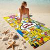 1Pc Simpsons Family Adventure Beach Towel, Quick Dry, Multi-Use for Beach Pool Gym Yoga Home Travel, Christmas, Halloween, Xmas Gift S788