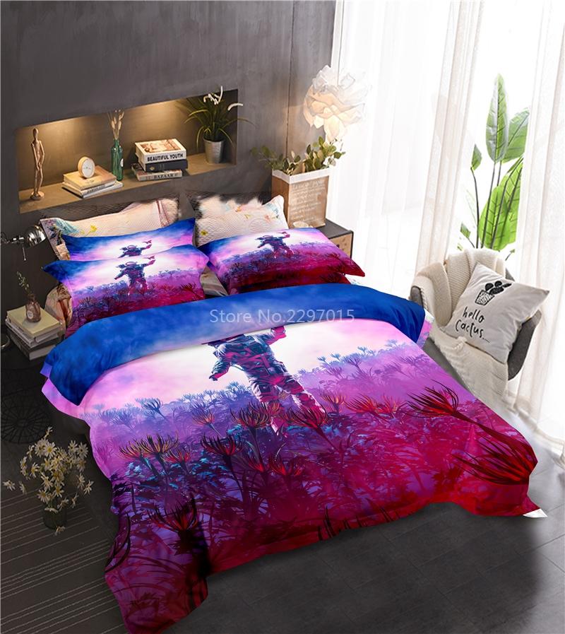 Universe Astronaut Printed Bedding Set 3d Duvet Cover Pillowcase 2/3pcs Twin Full Queen King Size Bedclothes Home Textile Gifts