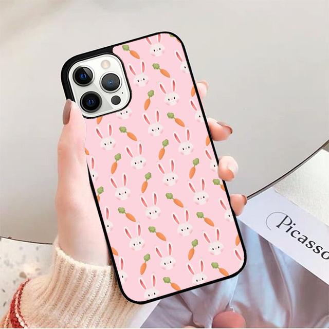 Милый Чехол-Заяц для iPhone 17 Air 14 13 12 16Pro Max 15 Plus Max Обложка Shell coque
