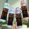 1PC Vintage Old Store Building 750ml Color Plastic Sports Water Bottle Leakproof Flip Straw Lid Suitable for Sports Office Home Use