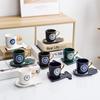 1set Evil Eye Cups Ceramic Coffee Mug And Plate Set Tea Coffee Cups Beautiful Tea Cup With Matching Saucers-Eye Tea Accessories