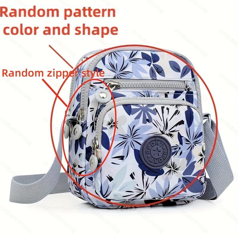Повседневная Цветочная Сумка-Почтальонка для Женщин – Прочная Сумка через Плечо из Оксфордской Ткани с Регулируемым Ремешком, Сумка на Молнии