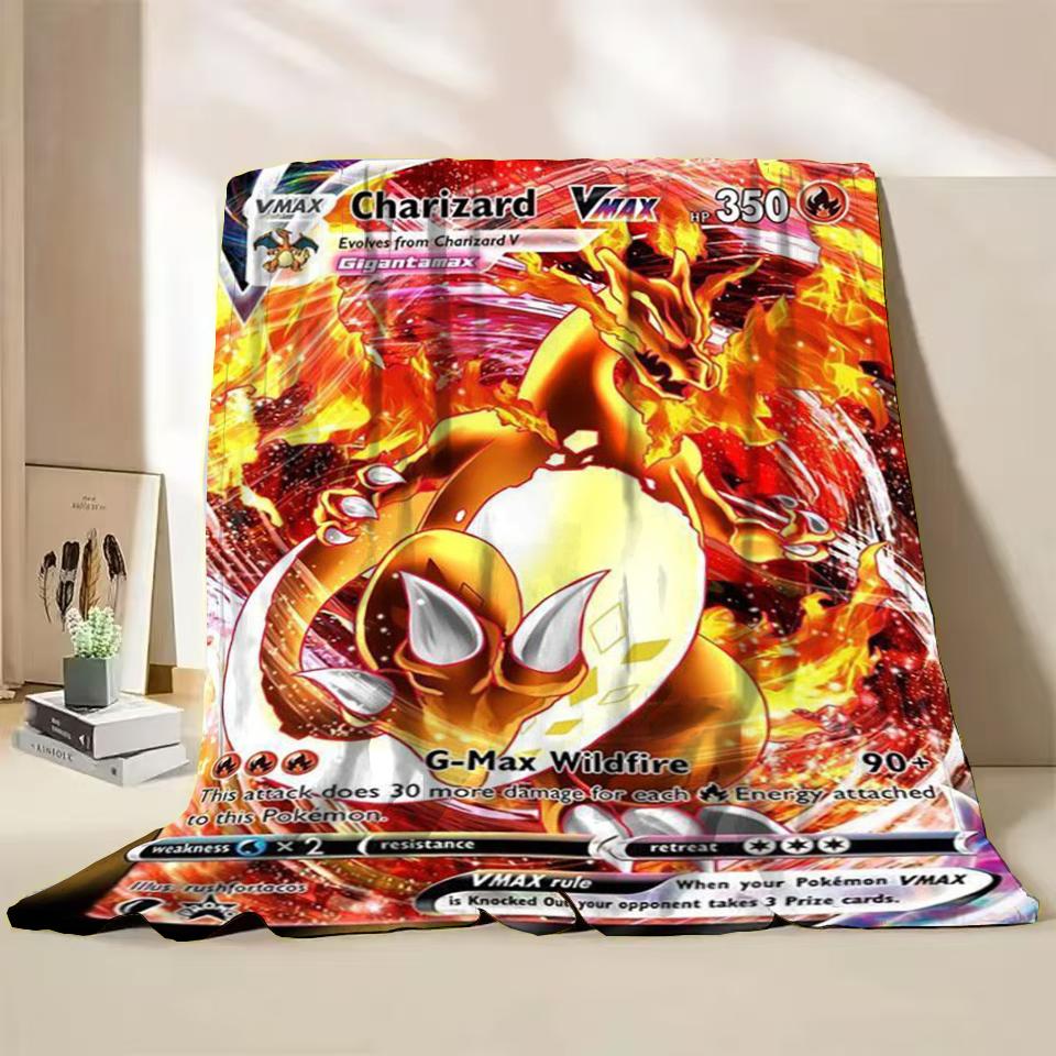 Фланелевое одеяло с персонажами мультфильмов Pokémon для спальни, кровати, дивана, для обеденного перерыва, пикника, путешествий. Мягкие детские подарки