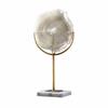 Coral Sculpture with Marble Base Ocean-Inspired for Living Room