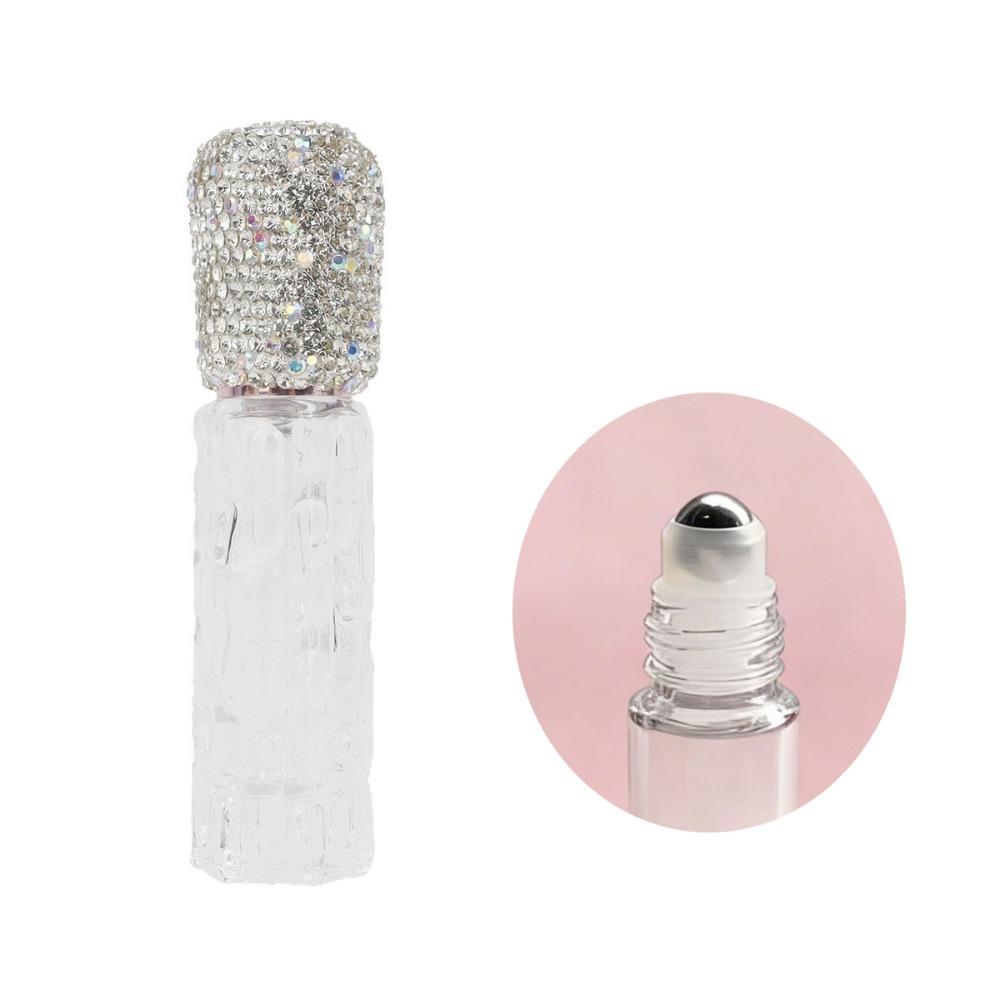 Creative Rhinestone Bottle Empty Refillable Rhinestone Oil Diffuser Bottle Decorative 10ML Essential Oil Bottle Home Decoration