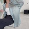 Chiffon Women Shirt Blouse Solid Color Female Loose Cardigan Casual Long Sleeve Top