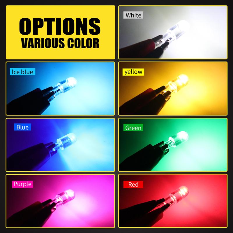 T10 LED W5W Canbus Glass COB 6000k Купольная лампа для чтения Маркерная лампа для номерного знака 168 194 192 DC 12 В Белый Красный