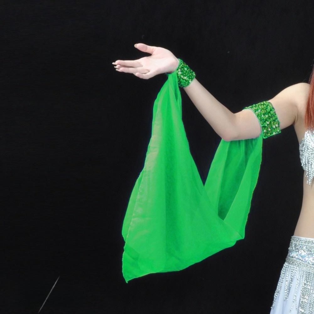 Flowy Chiffon Drape Belly Dance Cuffs Double Cuff Stage Dance Accessories Belly Dance Performance