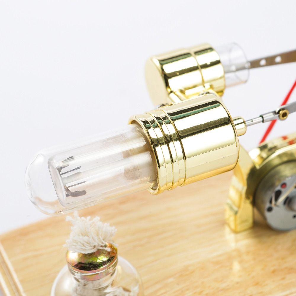 Zinc Zinc Zinc Alloy Stirling Engine Motor Model Colorful LED Hot Air Engine Motor Model Physics Lab