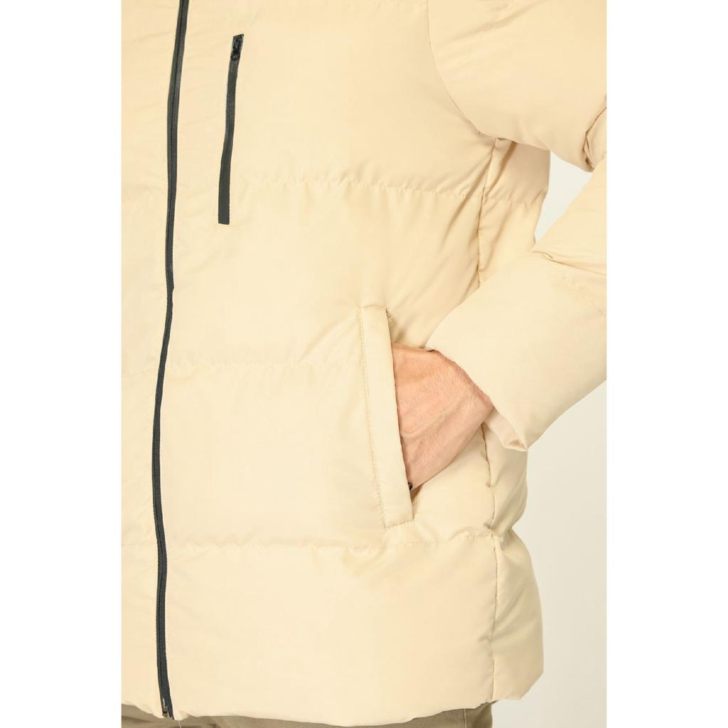 Мужское черное ветрозащитное стеганое зимнее пальто с капюшоном из волокна