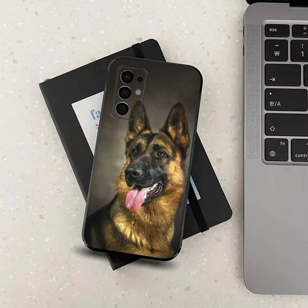 German Shepherd Dog For Samsung Galaxy A73,31,71,53,32,72,Note,22,41,8,9,52,J7,Soft Black Silicone Cover Case