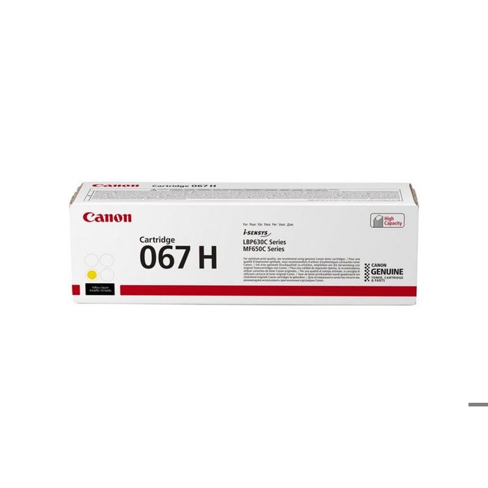 Cartouche de toner Canon 067 H Jaune - 2350 pages