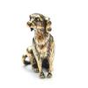 2PCS 3D Dog Casting Animal Mini Figurine Retro Style Metal Sculpture Home Office Room Desktop Decoration Collect Ornaments Gift