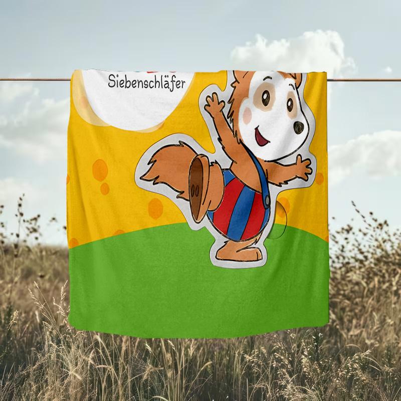1PC Bobo Siebenschlafer Blanket Flannel Throw for Sofa, Indoor, Camping, Living Room, Office, Chair, And Bed Soft Birthday Christmas Gift
