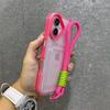 Прозрачная сумка с отделениями для карт и чехлом для телефона Для iPhone 16 1 14 Plus 13 12 11 Pro Max Ударопрочный бампер, ремешок, мягкий чехол из ТПУ