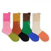 Перфорированные носки в стиле «нищий» с цветовыми блоками для женской моды, Универсальные носки с цветовыми блоками и пэчворком, Носки до середины икры