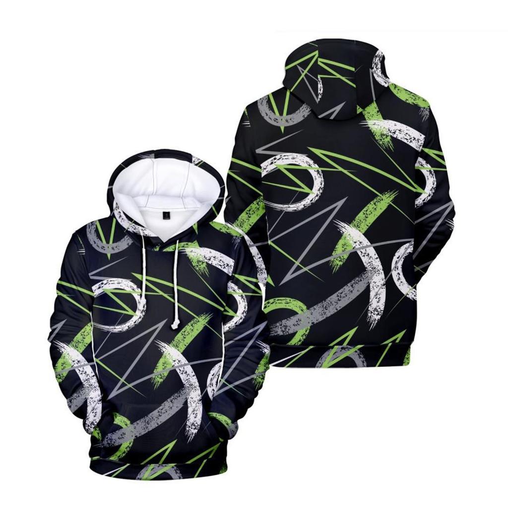 Новый осенний свитер с капюшоном и 3D-цифровой печатью, креативная печать