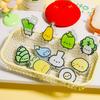 10Pcs Cute Cartoon Vegetable Acrylic Memo Clips Double Sided Paper Clamp Student Stationery Gift