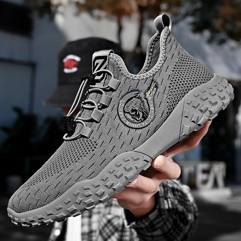 Mesh Surface Shoes Men's Shoes New Summer Thin Breathable Fly Woven Mesh Sneaker Lightweight Soft Sole Casual Running Shoes
