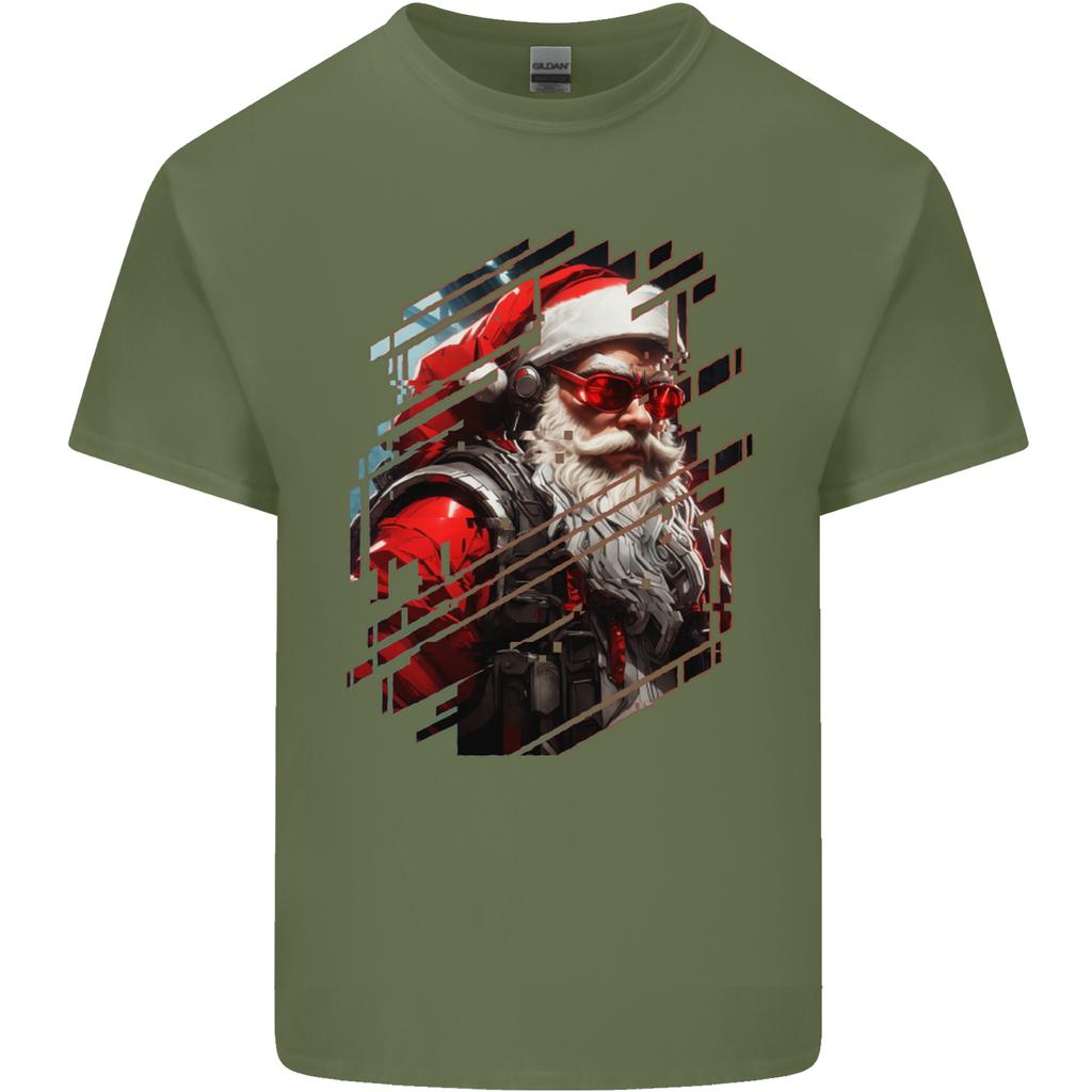 Cyberpunk Santa Claus Christmas Xmas Unisexs Light Cotton TShirt