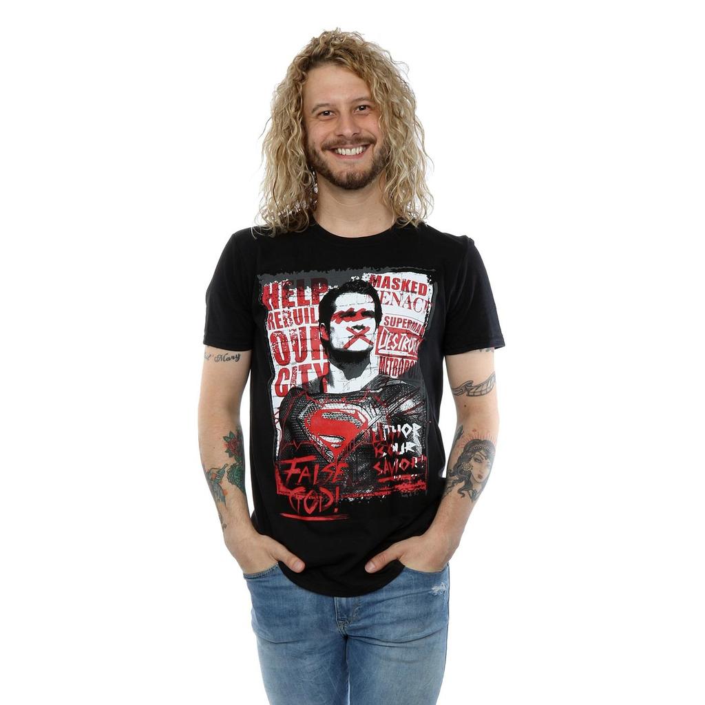 DC Comics Mens Batman v Superman False God T-Shirt